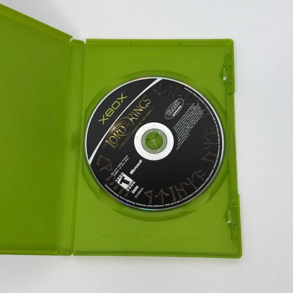 Lord Of The Rings Fellowship Of The Ring (Microsoft XBox, 2002) Case and Game